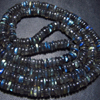AAA - High Quality - So Gorgeous - LABRADORITE - Smooth Tyre wheel Shape Beads 15 inches Long strand size - 4 - 4.5 mm approx